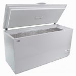 Solar powered DC 390 liter chest style freezer