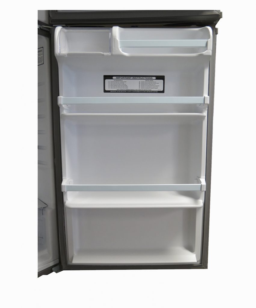 15 Cubic EZ Freeze Stainless Steel Fridge Door Interior Shelves