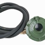 hose regulator with black hose and fittings for propane